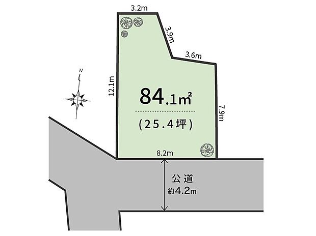 【区画図】4LDK+S(納戸)、土地面積84.1m2、建物面積122.27m2