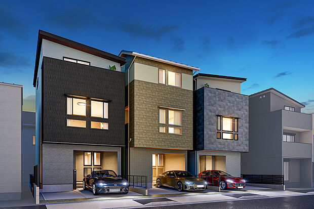 【外観完成予想図】T-1、T-2、T-3／外観完成予想図