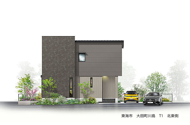【外観完成予想図】T-1/特急停車「太田川」駅と「高横須賀」駅の2駅2沿線が利用可。名古屋・空港へ直通し、商業施設や病院、公園が徒歩10分圏内に集結。利便性と住み心地を両立した、家族が笑顔で過ごせる住環境。