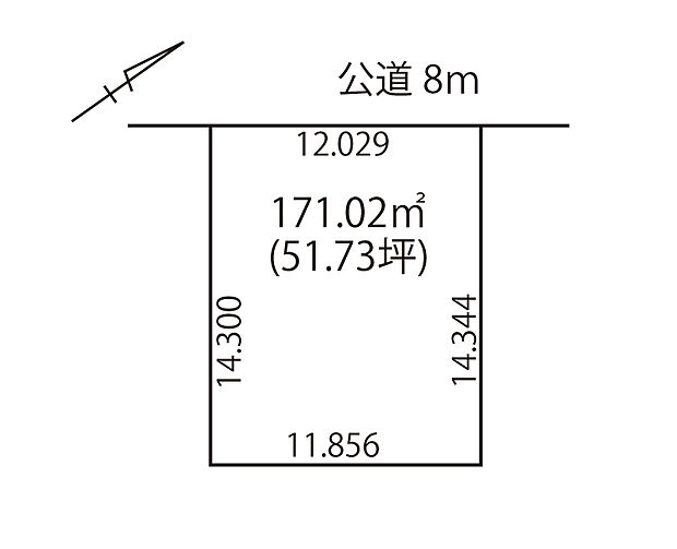 【区画図】
敷地面積を有効に活用した建物が建てやすい平坦な整形地。広いお庭やカースペースなどもご検討いただけます。