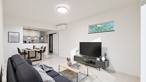 【完成予想図】
嬉しい寒冷地専用冷暖房エアコン付きで、1年中快適にお過ごしいただけます。食洗機付きで室内設備が充実した機能的なお住まいです。