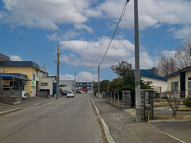 【現地写真】
前面道路には歩道があり、小さなお子様との外出や、ペットとのお散歩にも心強いですね。
(2026年3月撮影)