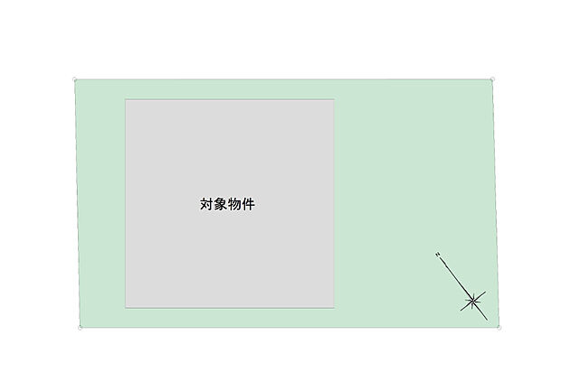 【4LDK】約40坪のゆとりある敷地。間口も広めで、お車の出し入れもスムーズにできそうですね。