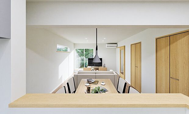 【【完成予想図】】キッチンには家事の時短に役立つ食器洗浄機を搭載しています。食後ゆっくり過ごせますね。