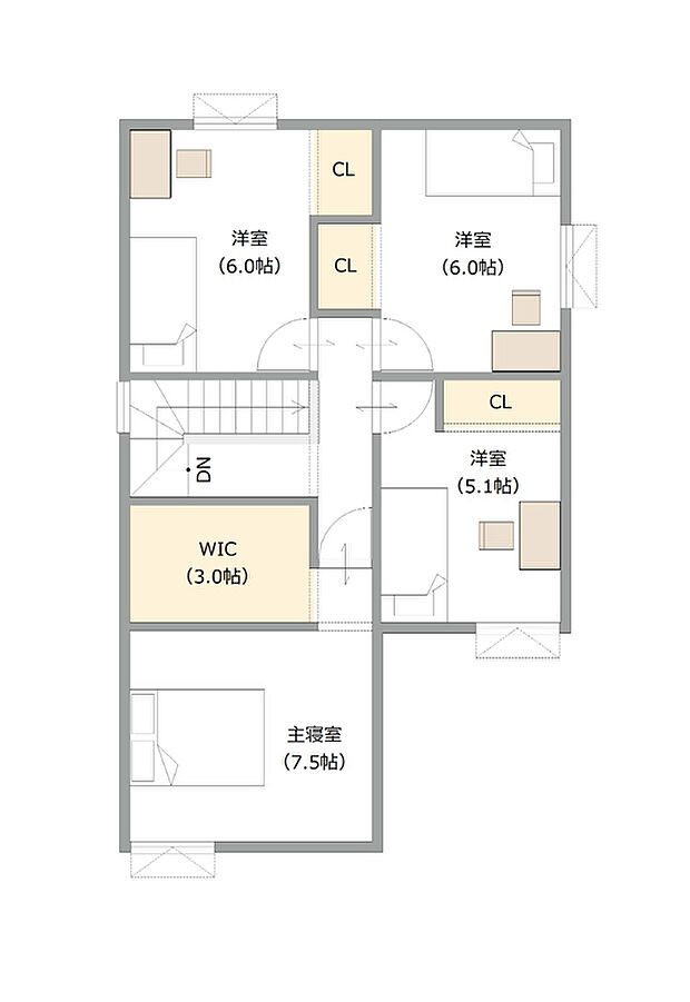 【【建築プラン例】】建築面積：115.94m2
建物価格：2367万円（税込）
※杭工事、分水工事、諸費用別途
※設計プランの参考一例であって、当該プランの採用可否は任意です。