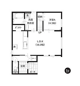 日々の家事や家族の移動をスムーズに行える、LDKを中心に続き間や洗面へと快適につながる設計となっております。 