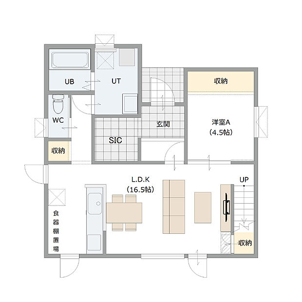 【【建築プラン例】】建築面積:122.57m2
建物価格:2582 万円(税込)
※杭工事、分水工事、諸費用別途
※設計プランの参考一例であって、当該プランの採用可否は任意です。