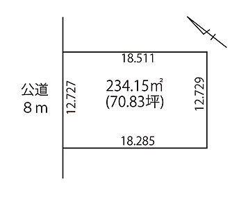 土地面積は約70坪、ゆとりのある整形地で様々な間取りにも対応しやすい区画です。建物参考プランもございますのでお気軽にお問い合わせください。 