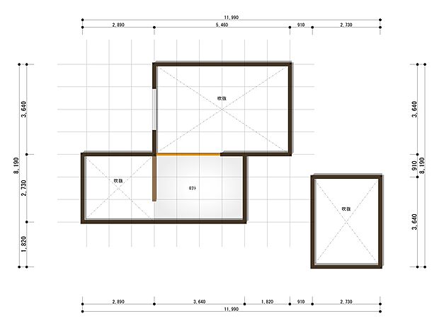 【【建築プラン例】】建築面積:88.84m2
建物価格:2504万円(税込)
※杭工事、分水工事、諸費用別途
※設計プランの参考一例であって、当該プランの採用可否は任意です。