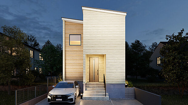 【【1号棟 完成予想図】】高耐震・高断熱の２×４工法のお住まい。夏涼しく冬暖かい、一年中快適な空間を実現できる高気密高断熱住宅です。