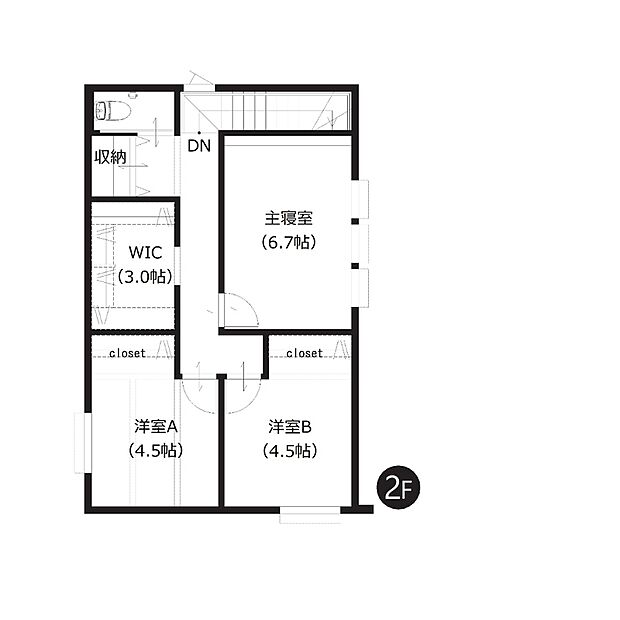 【3LDK】みんなで共有できる約3帖のウォークインクローゼット付き!収納豊富な間取りで、お荷物の多いファミリーにもおすすめです。