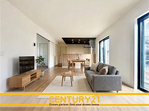 ※家具はCGを合成したものです。
■■憩いのリビング■■
リビングとダイニングの空間機能を活かし、巧みに使い分ける発想が、ライフスタイルに新しいゆとりをもたらします。
