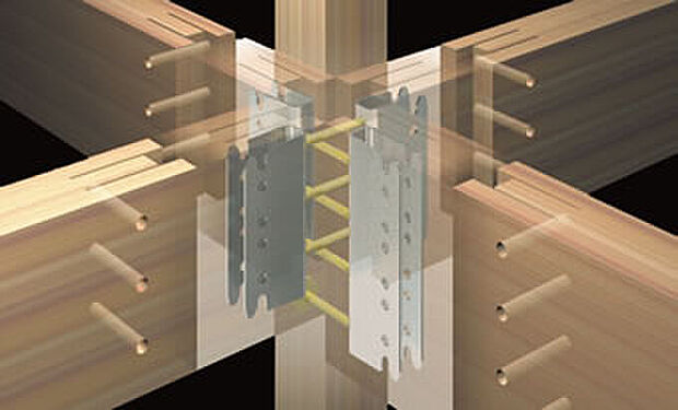 【ピン工法】柱と柱の接続部分の負担を減らす金物工法