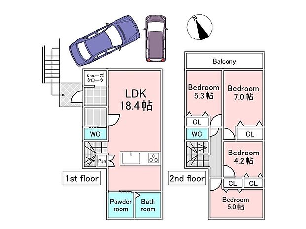 参考プラン（建物込5980万円、土地面積125.38m2、建物面積93.88m2）