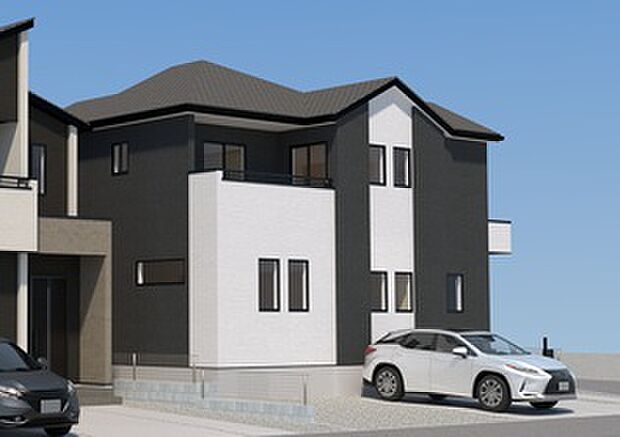 【現地外観写真】ただいま建築中です。周辺物件とともにご紹介させていただきますのでお気軽にお問い合わせください。（外観は完成イメージです） 