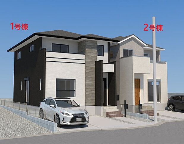 【外観】【現地外観写真】ただいま建築中です♪周辺物件とともにご紹介させていただきますのでお気軽にお問い合わせください。（画像は完成イメージです） 