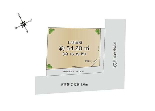 ■土地面積:約54.20m2(約16.39坪)■