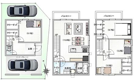 参考プラン(3)土地建物セット価格3680万円 