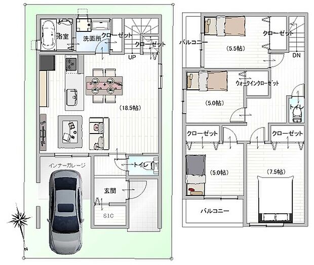 【参考プラン図】土地建物セット価格4780万円