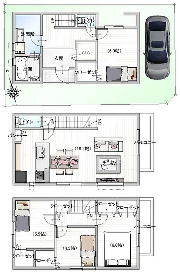 【参考プラン図】土地建物セット価格4280万円