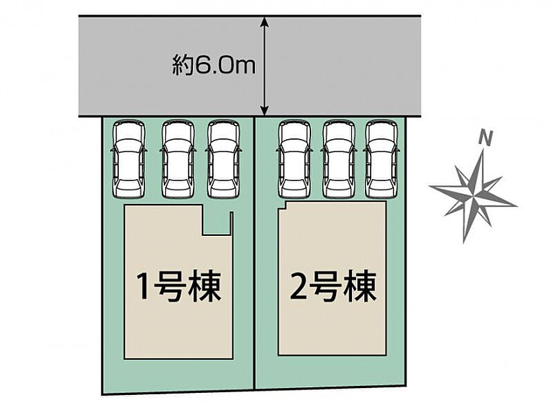 札幌市東区北44条東9丁目2棟 区画図