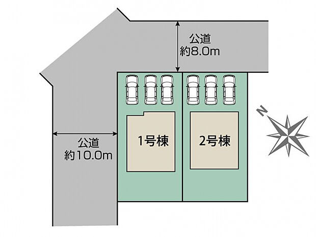  札幌市北区新川西1条6丁目2棟 区画図