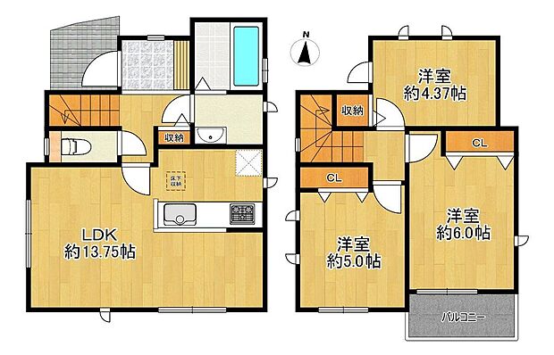 【3LDK】※図面と異なる場合は、現況を優先します。