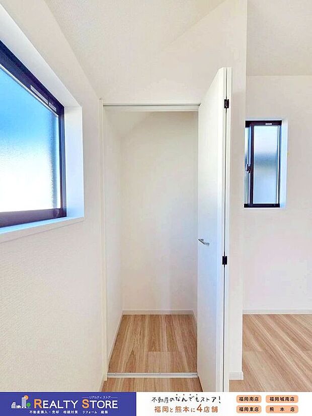 【収納】☆1号棟☆【クローゼット】大きな収納スペースが魅力的♪全居室に収納完備、居室の全空間を有効活用出来ますね♪