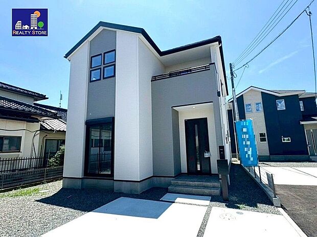 ☆1号棟・外観☆ホワイト×グレー♪