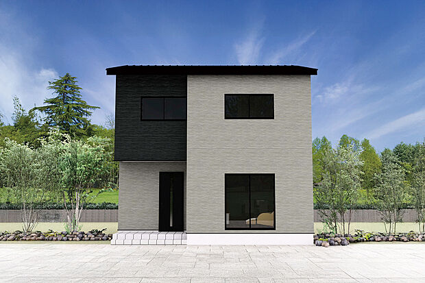 【12号地　外観予想パース】ウッドデッキのあるお家！◇4LDK◇/12号地　　　