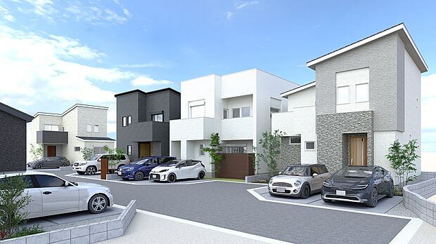 【街並みイメージ】
「KITTO藤井寺南」の新街区として、新たに7区画を分譲開始!40戸超の整備された街並み♪道路幅も広く開放感があります。