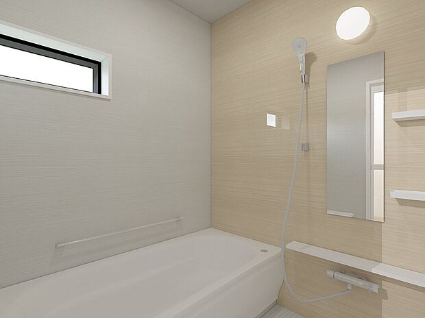 【【浴室・イメージパース】】TOTOの1坪タイプの浴室を採用♪
浴室暖房乾燥機を標準装備!雨の日も洗濯物を干せます☆