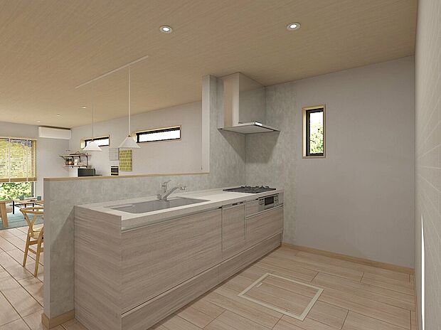 【【3号地・キッチンパース】】食洗器付きのキッチン♪
たっぷりの収納付きで、使い勝手の良い仕様です。