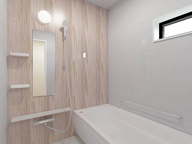 【【3号地・浴室パース】】一日の疲れを癒すお風呂♪
浴室暖房乾燥機があれば、雨の日のお洗濯も安心です。