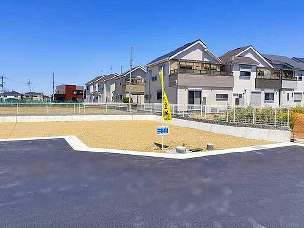 【【4号地・現地写真】】「KITTO藤井寺南」全体で40戸超!区画の整った美しい街並みが広がります。 ※2026年5月10日撮影