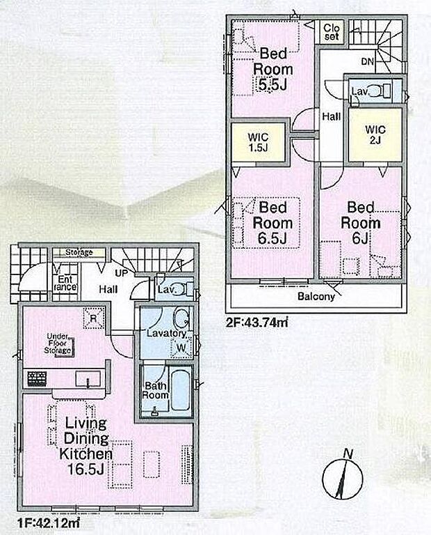 (1号棟)、3LDK、土地面積90.17m2、建物面積85.86m2