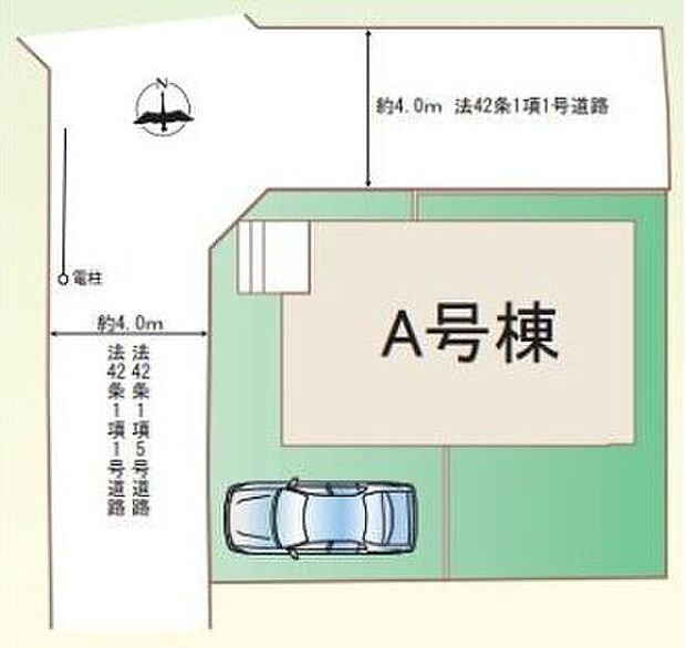 ≪区画図≫
開放感ある角地のお住まいです♪カースペース付き☆前面道路は車通りが少ないため、駐車の際にもスムーズです♪