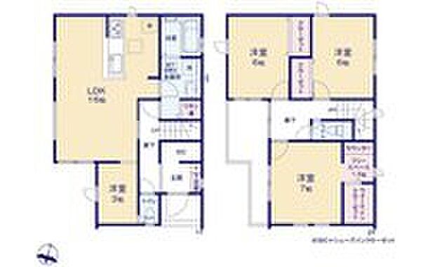 【3LDK】玄関横のシューズクロークには、お部屋には持って入りたくないアウトドア用品の収納も可能です♪