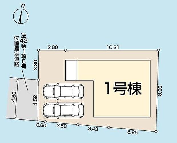 【全体区画図】カースペース2台駐車可能（車種による）♪
西武池袋線「東久留米」駅徒歩19分！
落ち着いた雰囲気の閑静な住宅地。