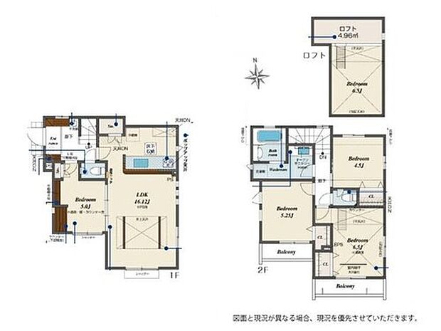 【4LDK】リビングにも収納を完備。細々した文房具から掃除機やヒーターなどの家電まで収まる、幅広い収納力です。
ロフト付きの居室は嵩張る荷物をたっぷり収納でき、広がりを感じられる空間となっています♪