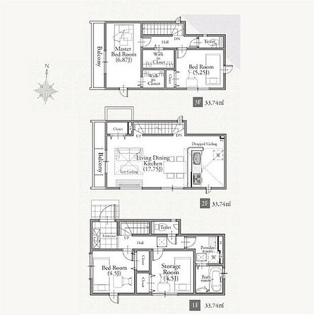 【3LDK+S】道路からの視線が気にならない2階リビング♪
居室としても使える納戸付きで、家族の成長に
合わせて便利に使えます◎2か所のバルコニーは
洗濯物とガーデニングを分けて使うのも
おススメ☆