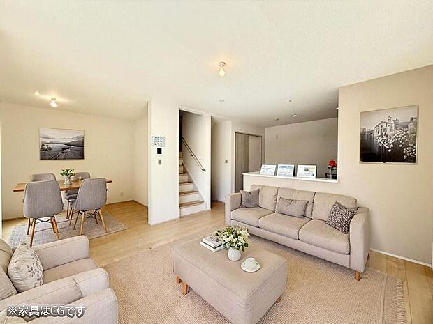 広々とした開放感あふれるリビングです