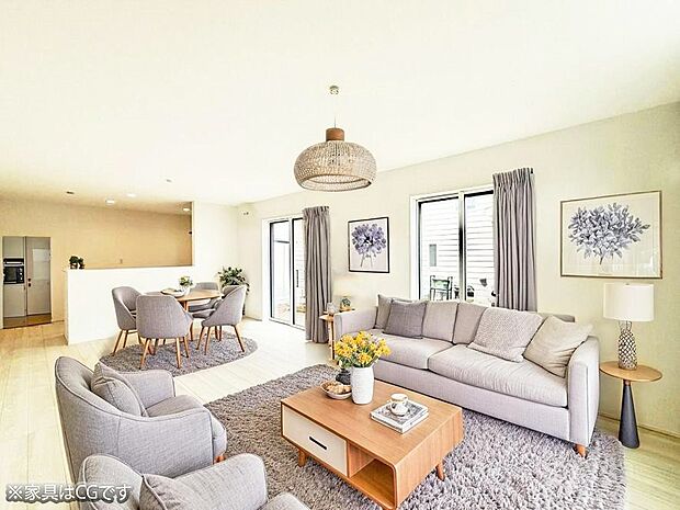 ■くつろぎと笑顔が集まる、心温まるリビング