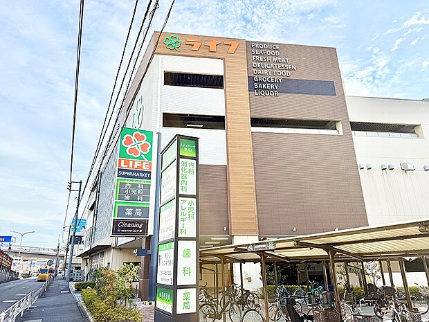 ライフ溝口店（約950m・徒歩12分）