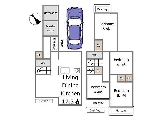 【C号棟参考プラン】建物込5,880万円、土地面積98.45m2、建物面積89.43m2(期間限定!建物フリープランに付き、お客様のご要望をお聞かせください!)