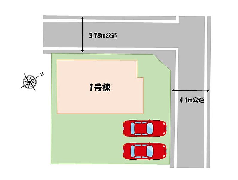 最大２台分のカースペースのあるゆとりある敷地です♪