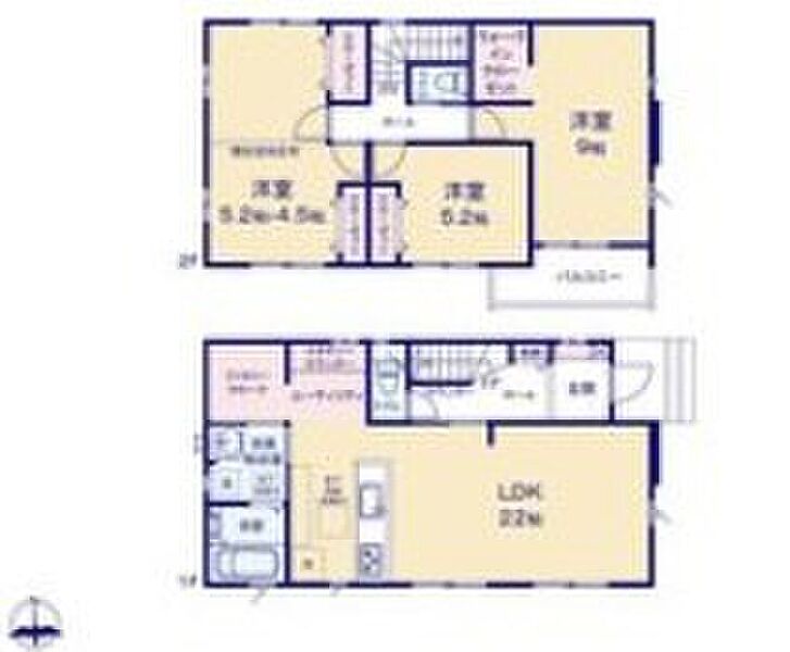 (１号棟)、価格2499万円、3LDK、土地面積190.37m2、建物面積106.69m2