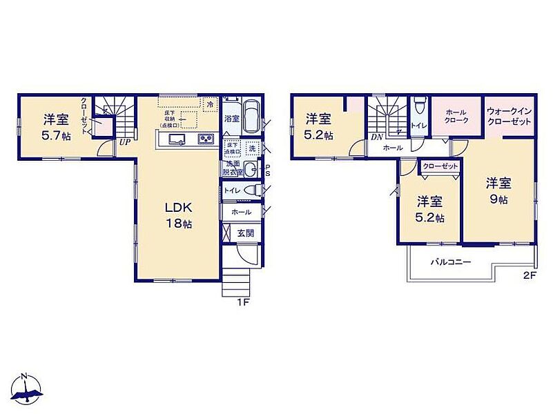 (１号棟)、価格2998万円、4LDK、土地面積112.36m2、建物面積104.47m2