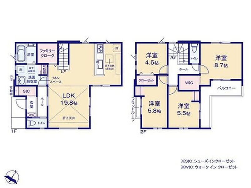 (１号棟)、価格4998万円、4LDK、土地面積183.8m2、建物面積105m2