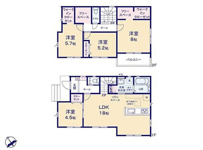 (１号棟)、価格2999万円、4LDK+S、土地面積169.67m2、建物面積105.99m2